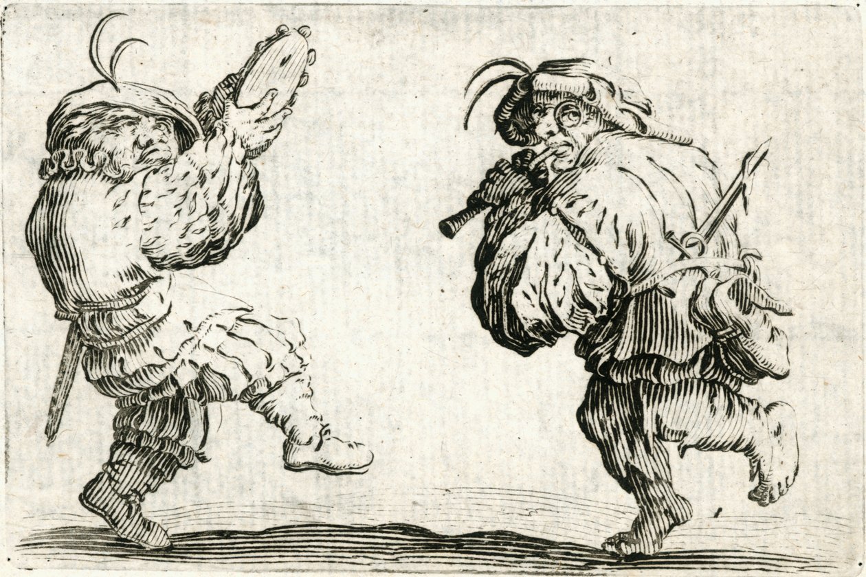 Különböző figurák capricciói alkotó: Jacques Callot