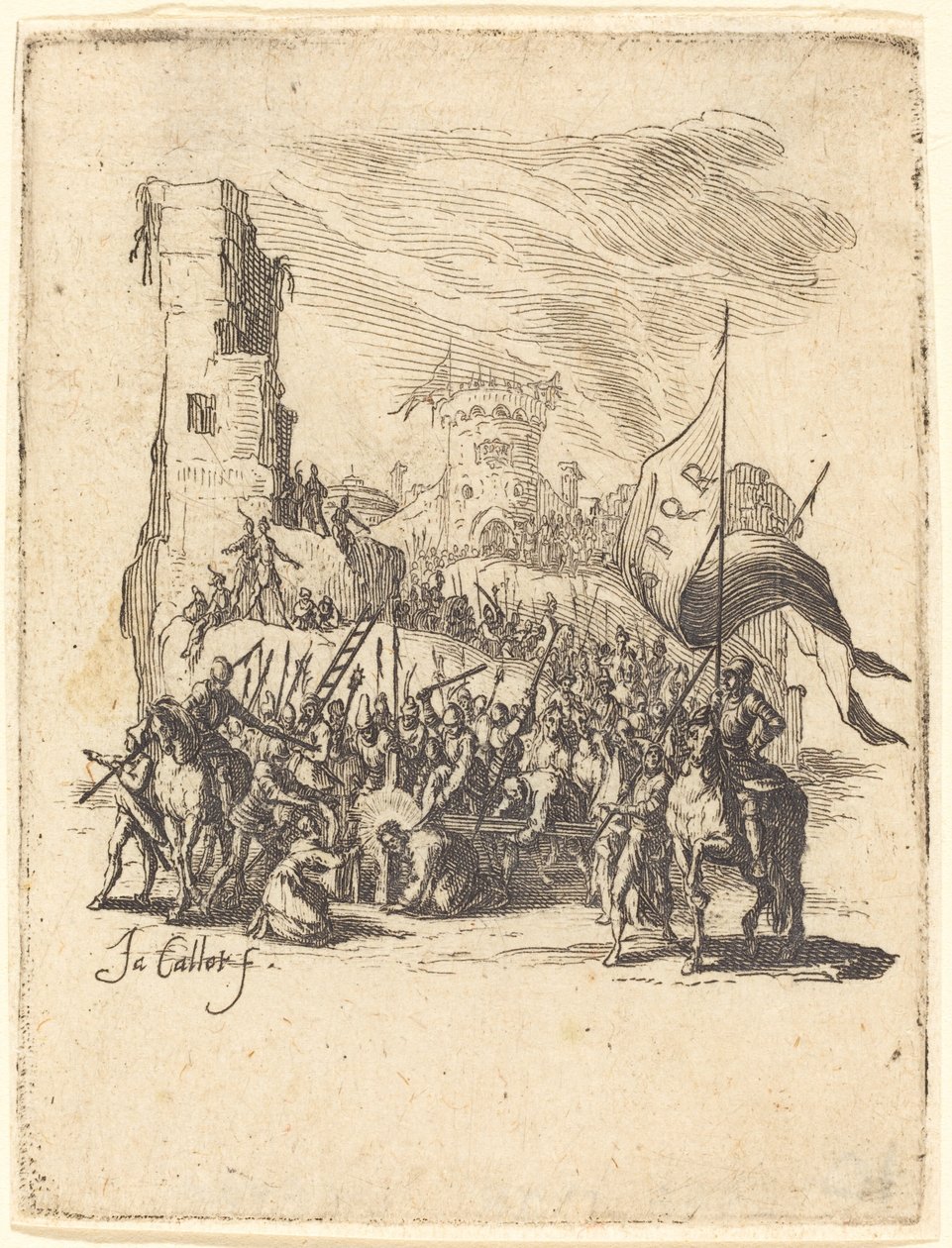 A keresztet hordozó Krisztus alkotó: Jacques Callot