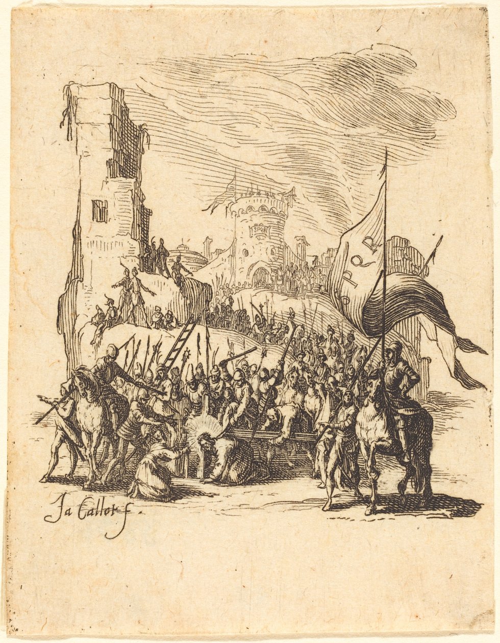 A keresztet hordozó Krisztus alkotó: Jacques Callot