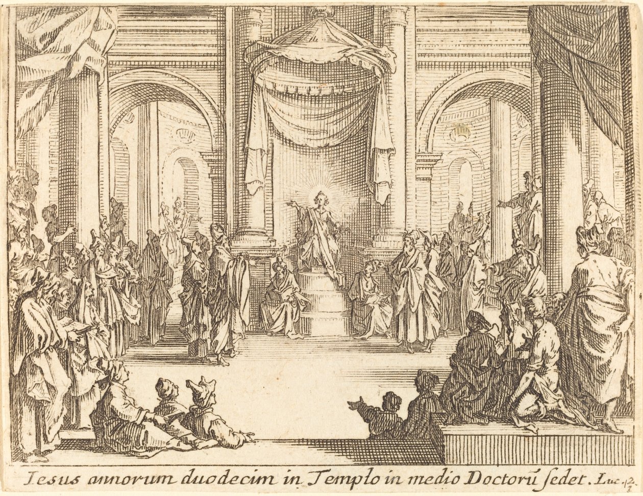 Krisztus vitatkozik az orvosokkal alkotó: Jacques Callot