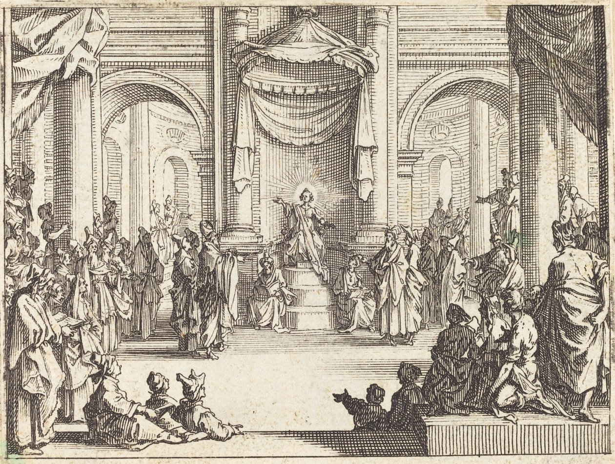 Krisztus vitatkozik az orvosokkal, 1635. alkotó: Jacques Callot