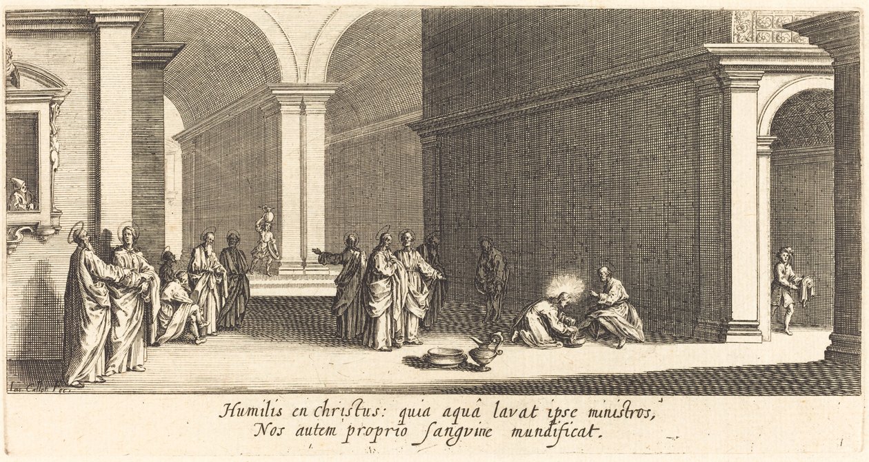Krisztus megmossa az apostolok lábát alkotó: Jacques Callot