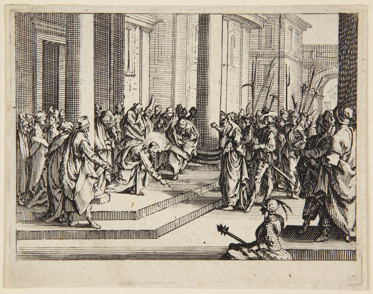 Krisztus és a házasságtörő asszony alkotó: Jacques Callot