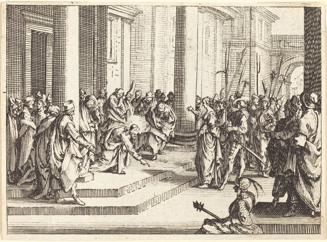 Krisztus és a házasságtörésen elhurcolt asszony alkotó: Jacques Callot