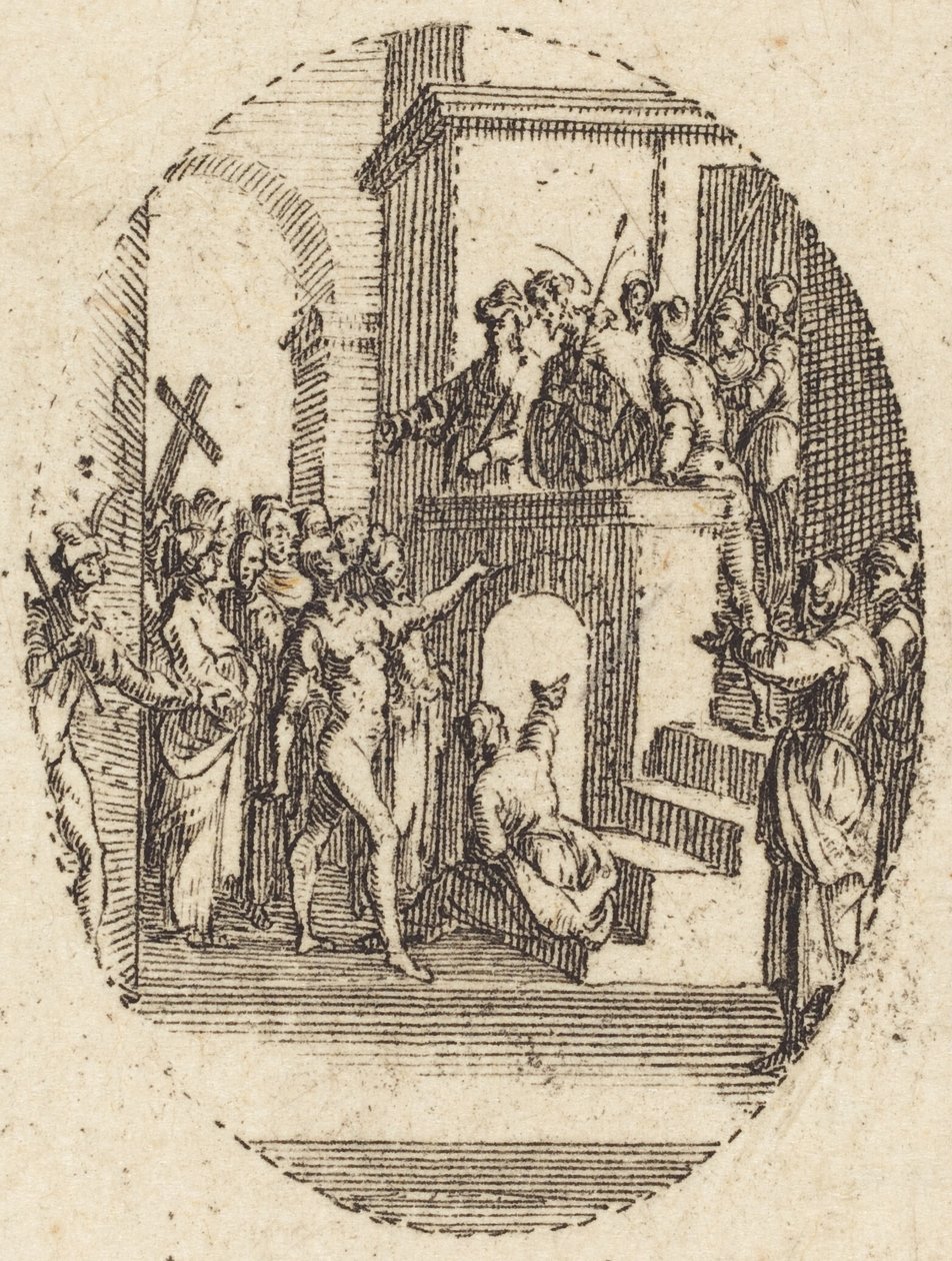 Krisztus Pilátus előtt alkotó: Jacques Callot