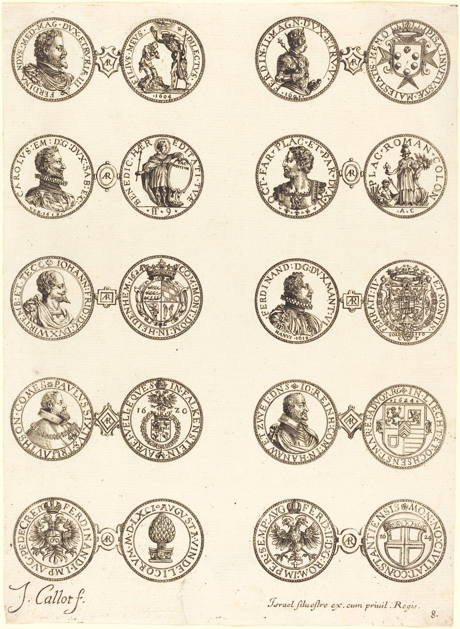 Érmék [8. tábla] alkotó: Jacques Callot