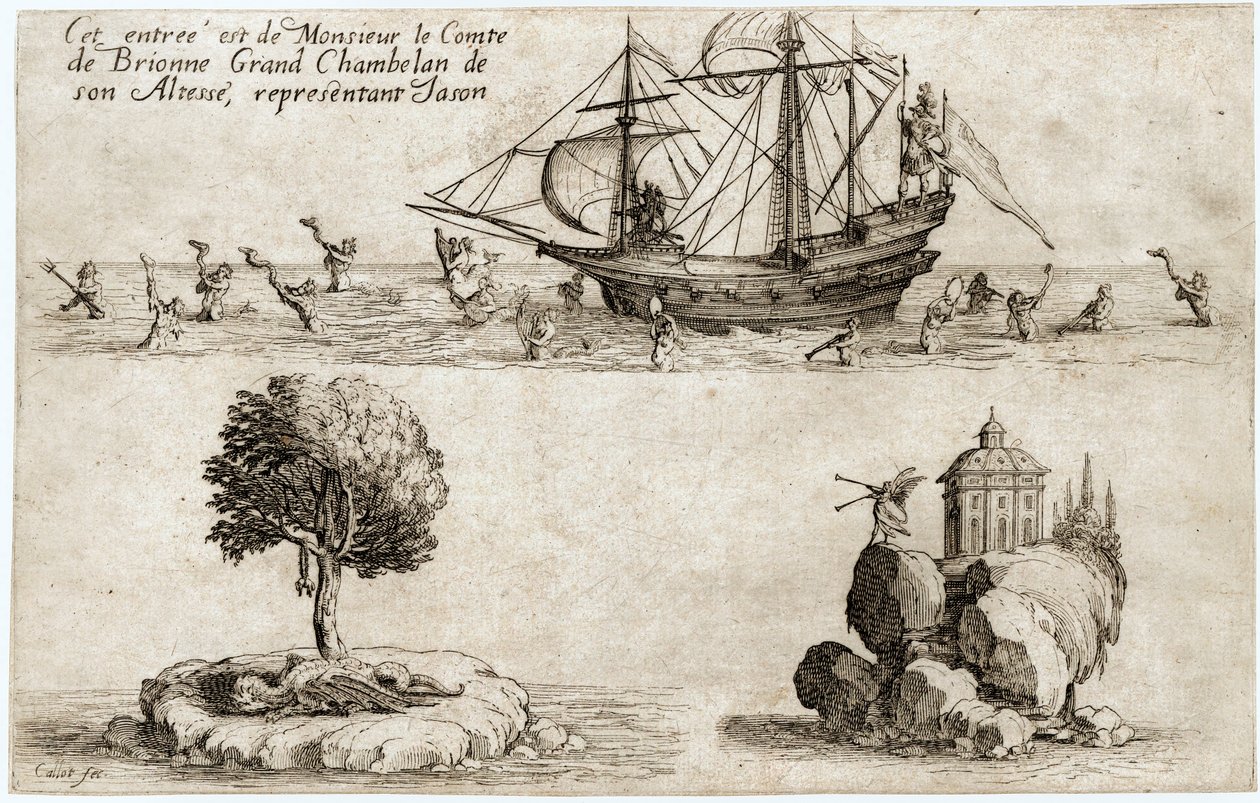 Combat a la barriere: Monsieur le Comte de Brionne, IV. Károly lotaringiai nagykamarás bevonulása ... (metszet) alkotó: Jacques Callot
