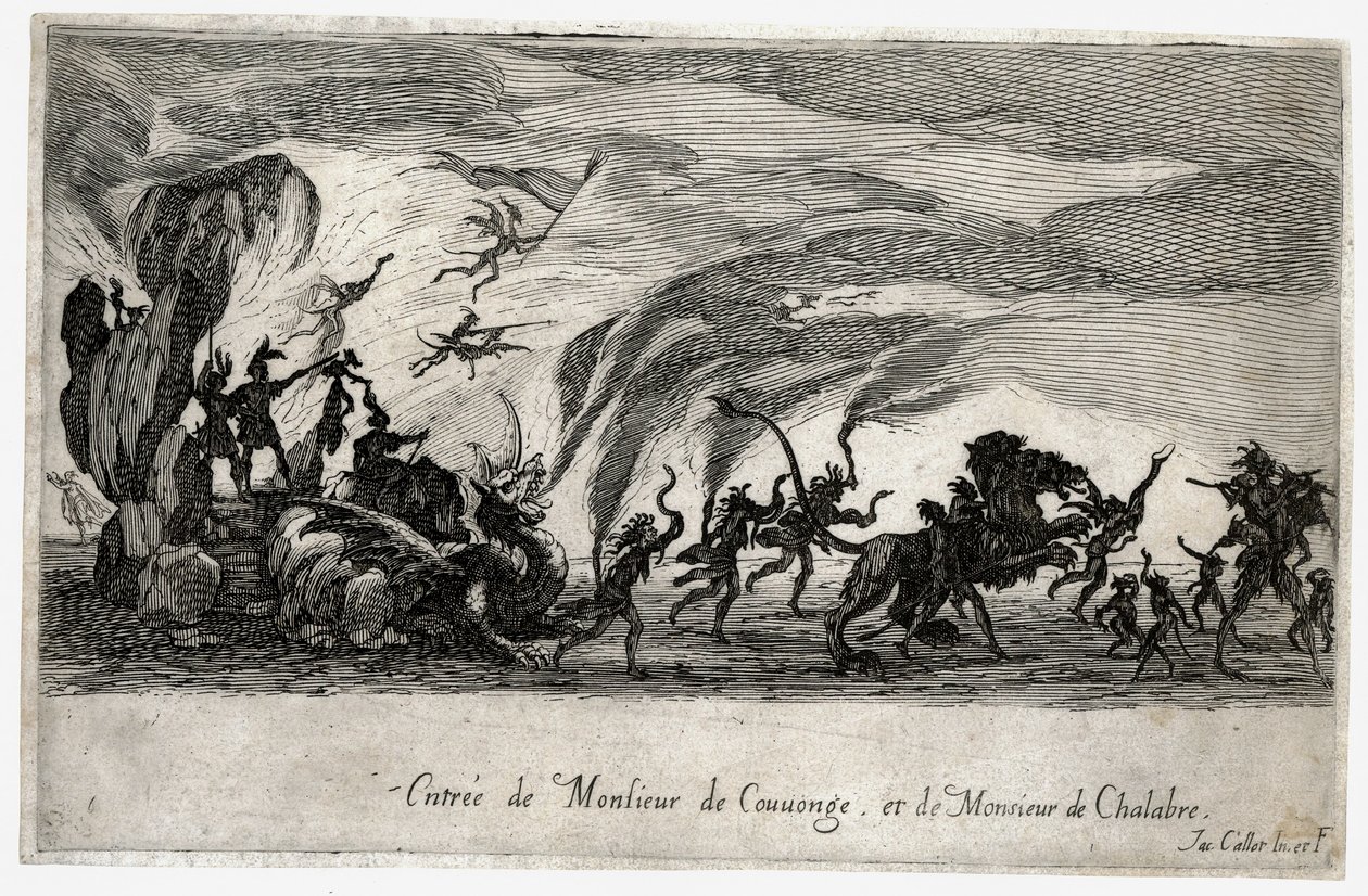Combat a la barriere, a Sieures de Couvonge és de Chalabre bevonulása... (metszet) alkotó: Jacques Callot