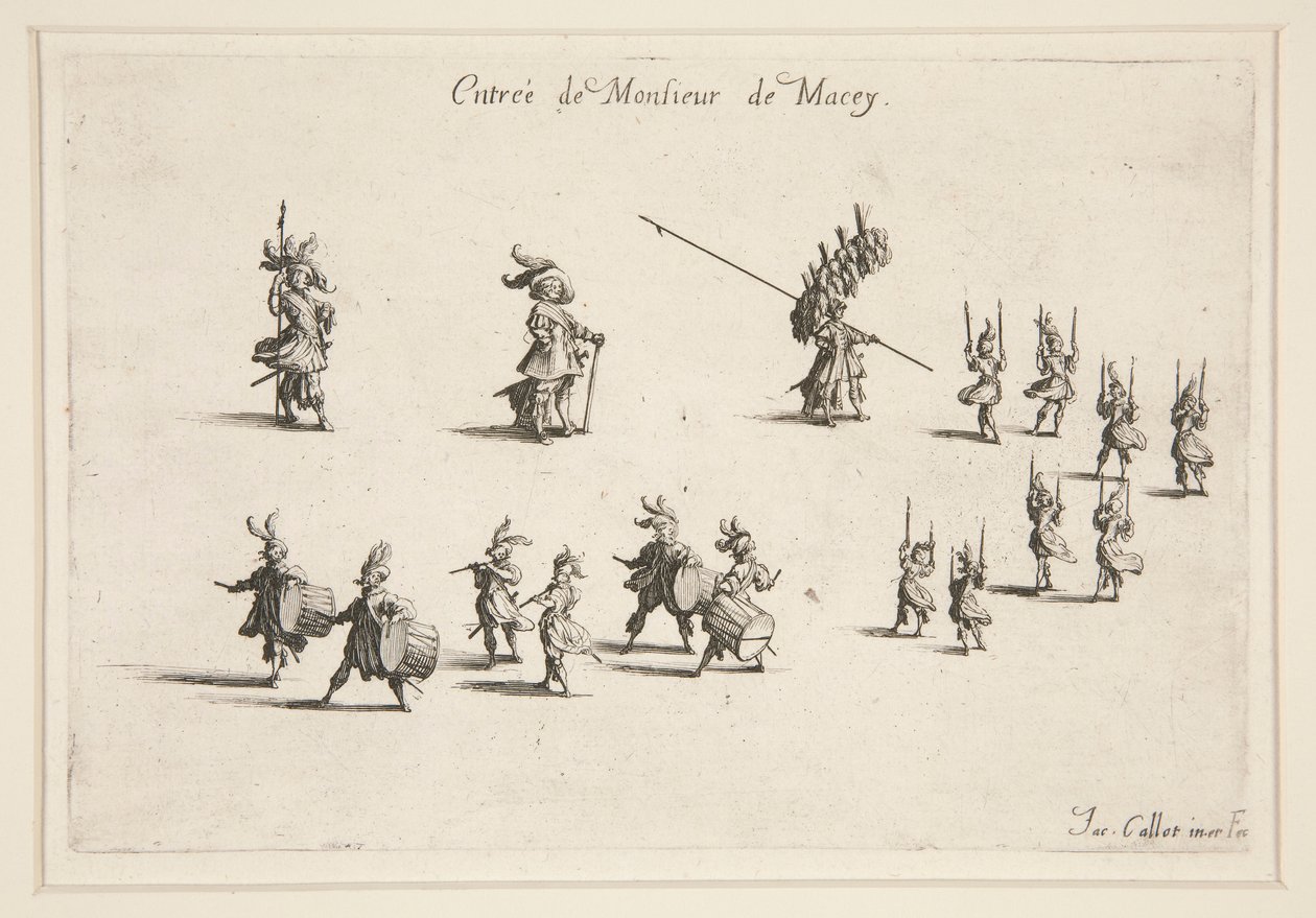 Harc? La Barri?re, M. de Macey bejárata alkotó: Jacques Callot
