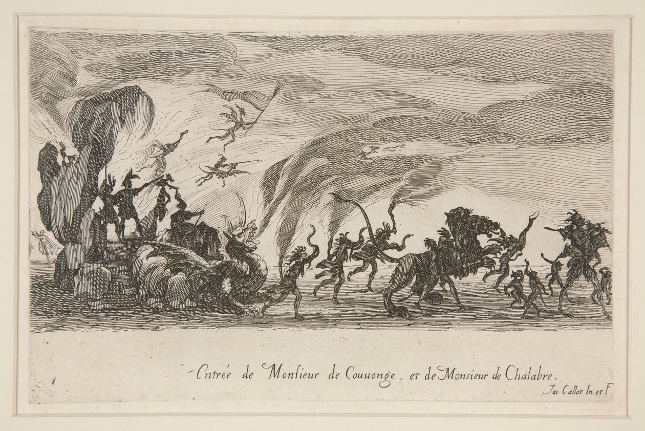 Harc? a sorompó, Monsieur de Couvonge és Monsieur de Chalabre bejárata alkotó: Jacques Callot