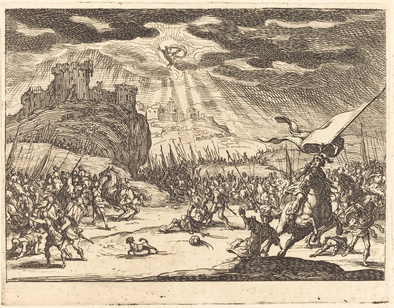 Pál megtérése, 1635. alkotó: Jacques Callot
