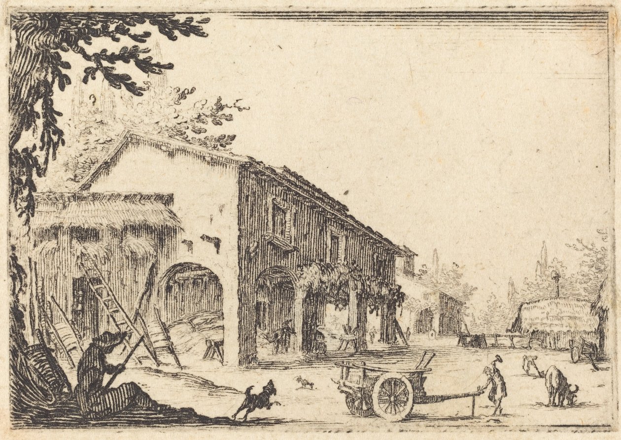 Egy farm udvara alkotó: Jacques Callot