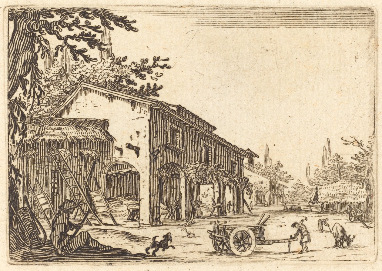 Egy farm udvara alkotó: Jacques Callot