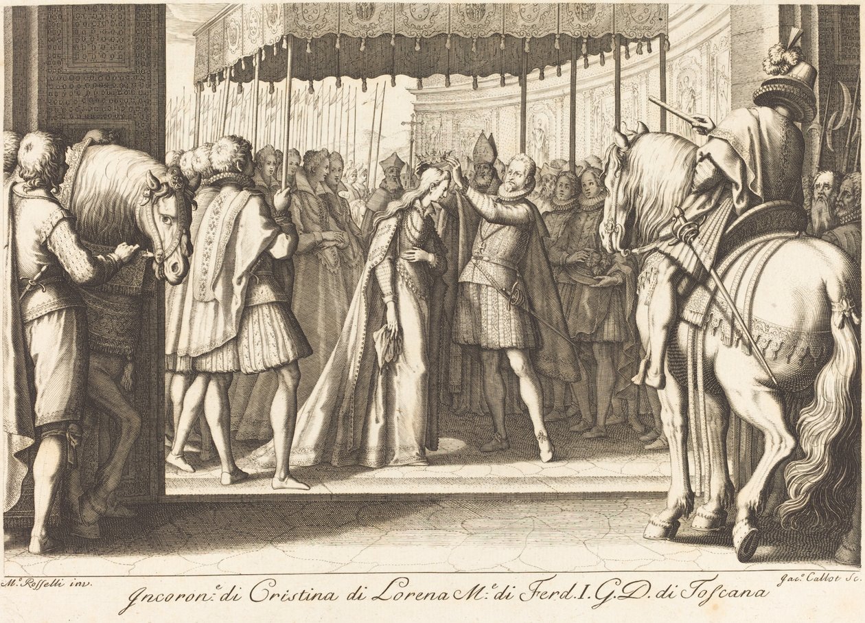 A nagyhercegnő megkoronázása alkotó: Jacques Callot