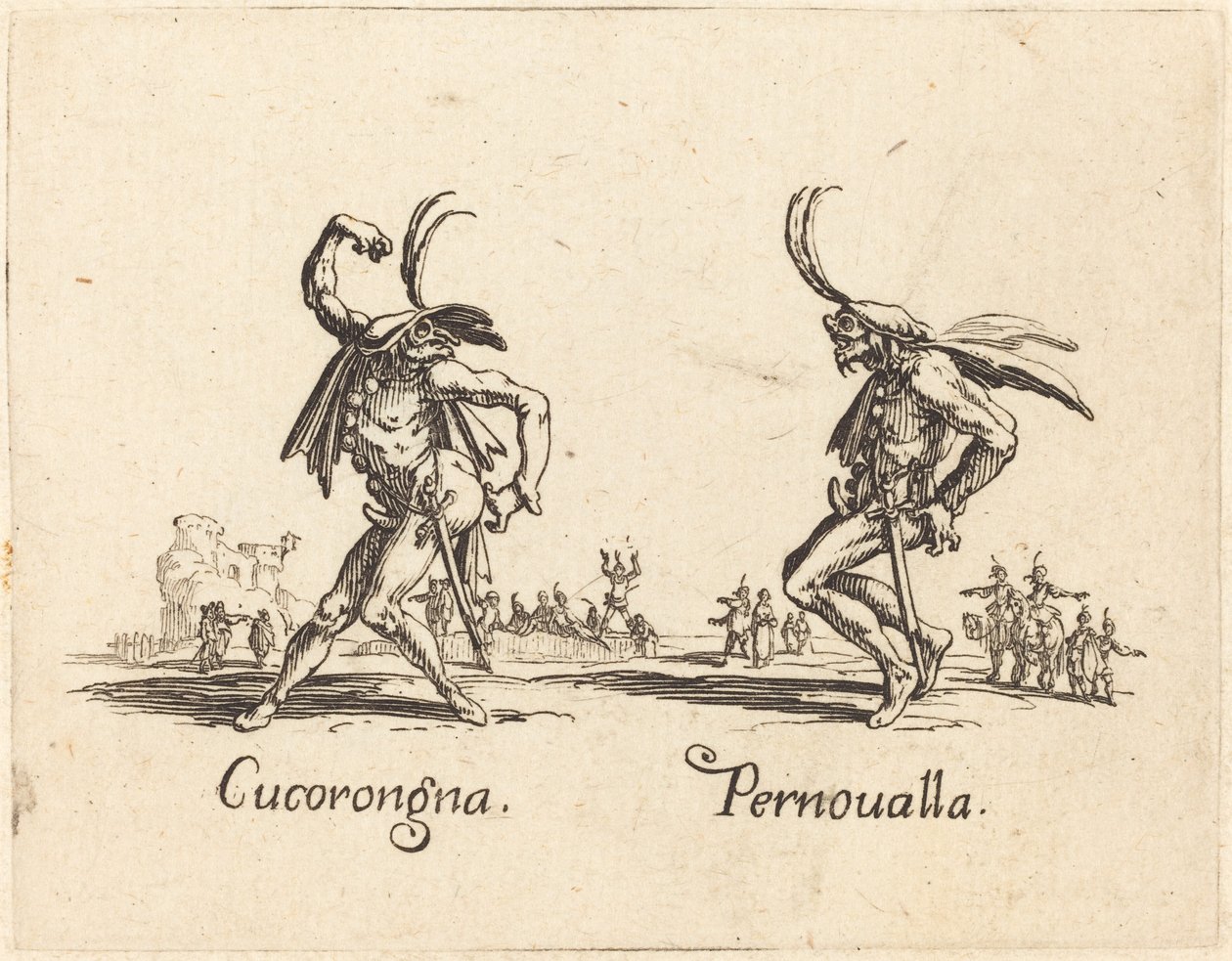 Cucorongna és Pernoualla alkotó: Jacques Callot