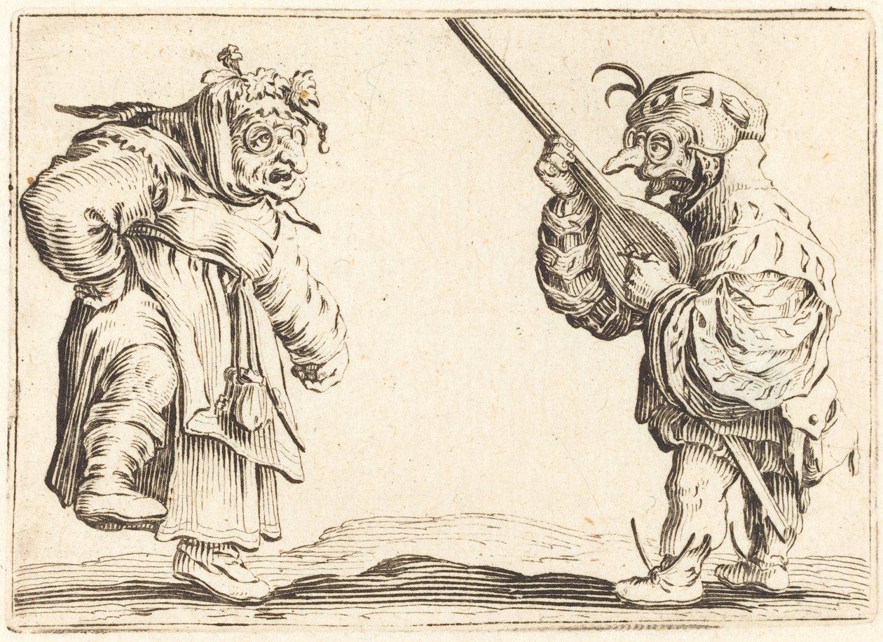 Táncosok lanttal alkotó: Jacques Callot