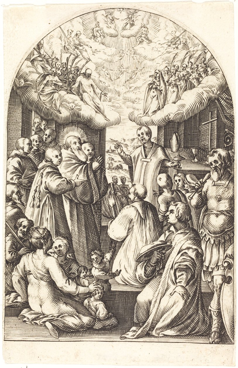 Szent Benedek halála alkotó: Jacques Callot
