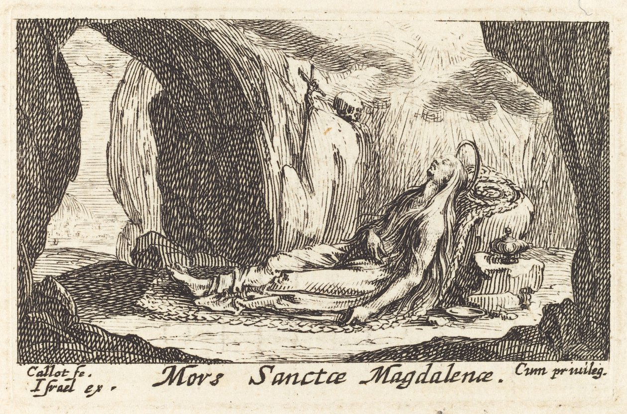A Magdolna halála. alkotó: Jacques Callot