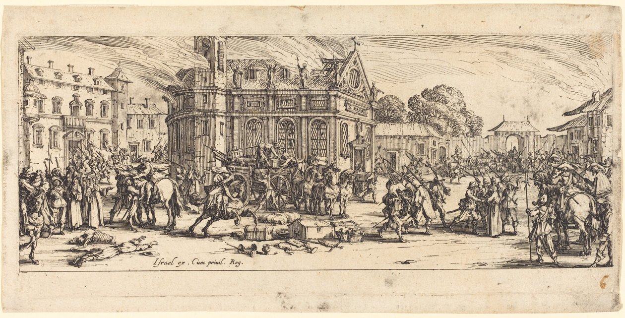 Egy kolostor lerombolása alkotó: Jacques Callot