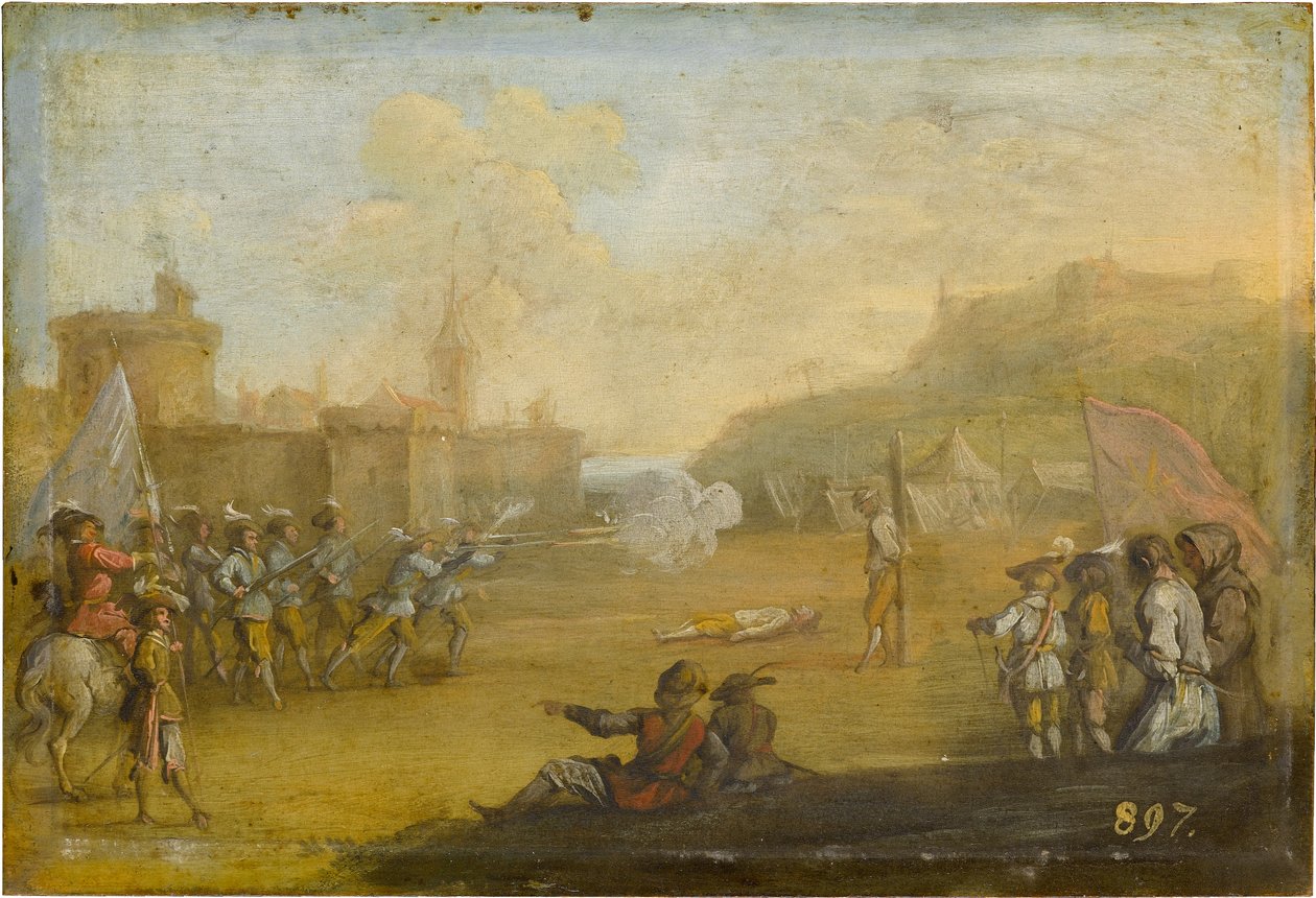 A kivégzés sortűzzel alkotó: Jacques Callot