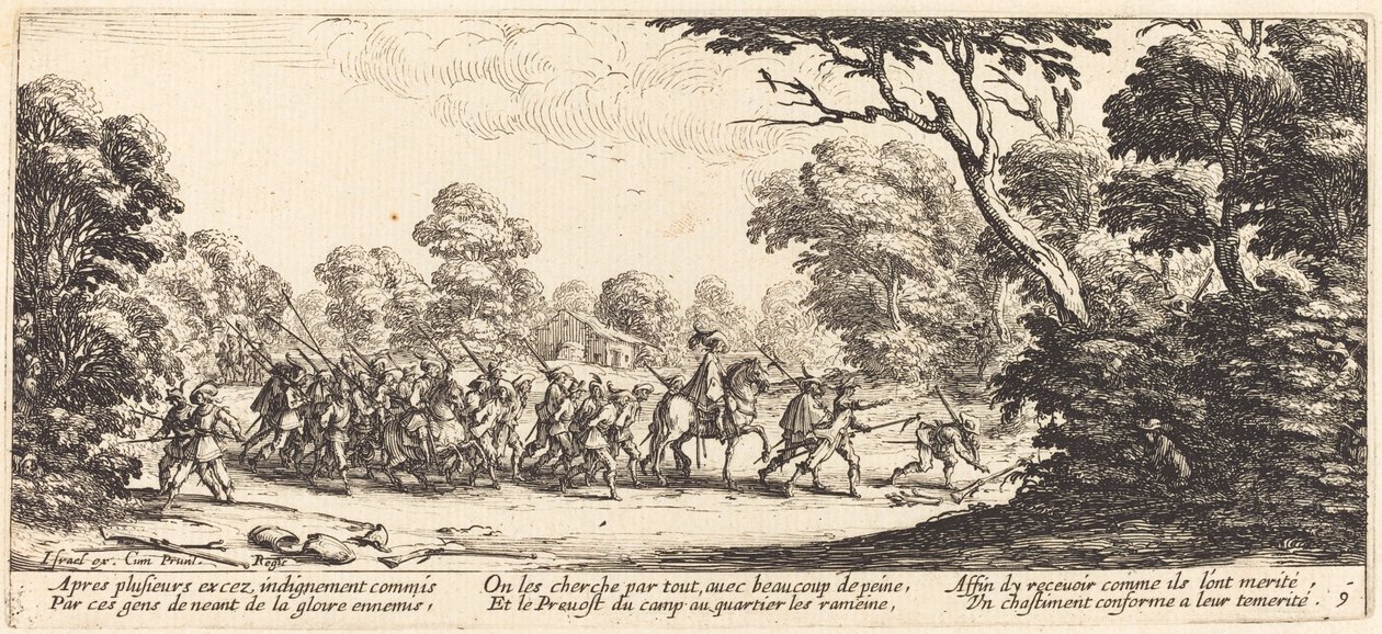 A bűnöző katonák felfedezése alkotó: Jacques Callot