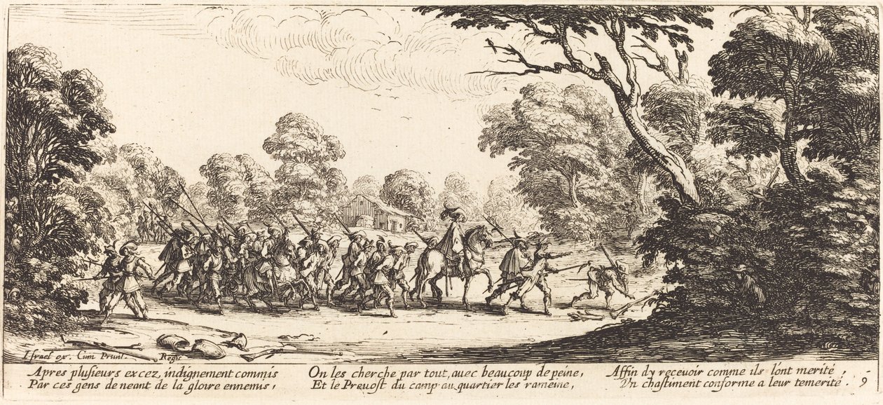 A bűnöző katonák felfedezése alkotó: Jacques Callot