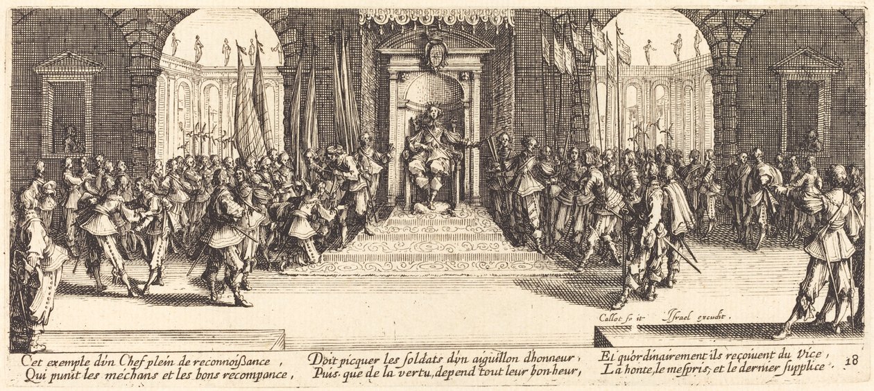 Jutalmak kiosztása alkotó: Jacques Callot