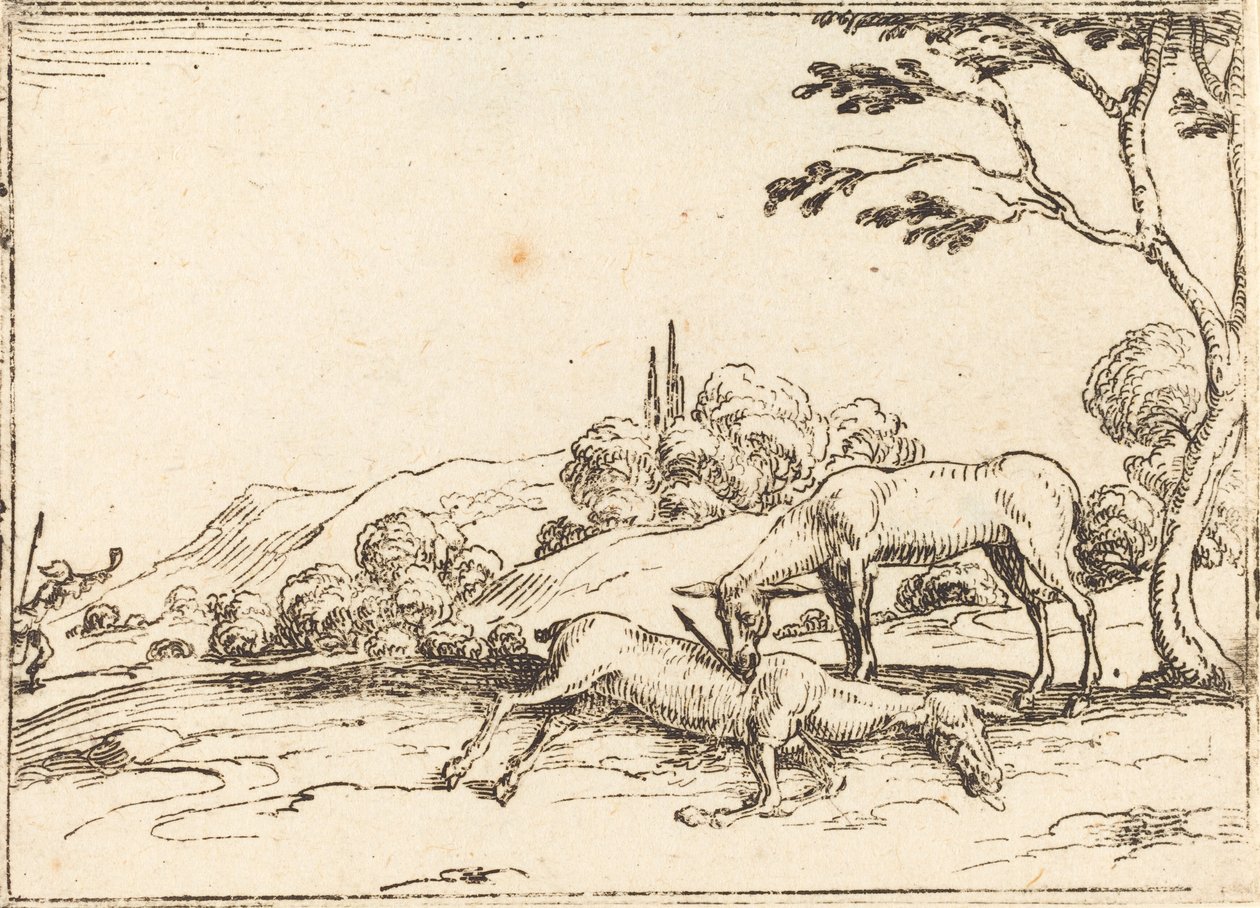 Doe Gyászolja csikóját alkotó: Jacques Callot