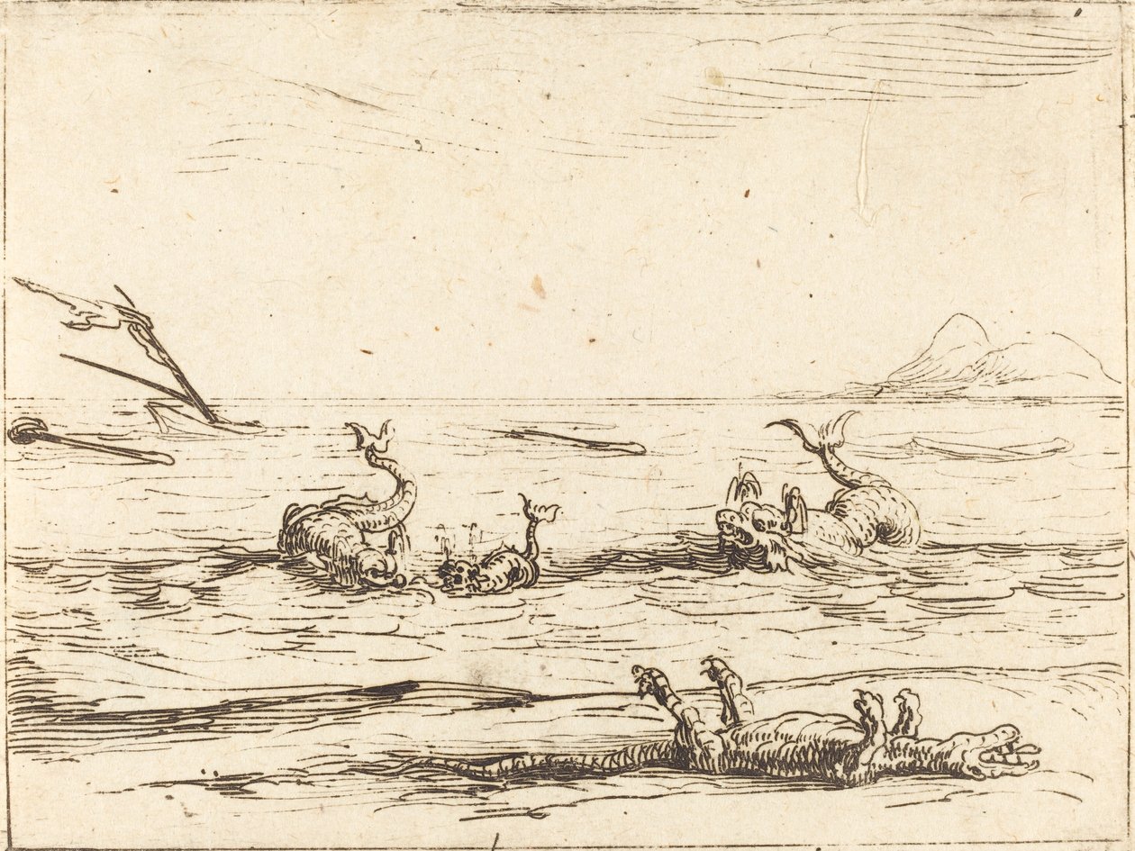 Delfinek és krokodilok alkotó: Jacques Callot