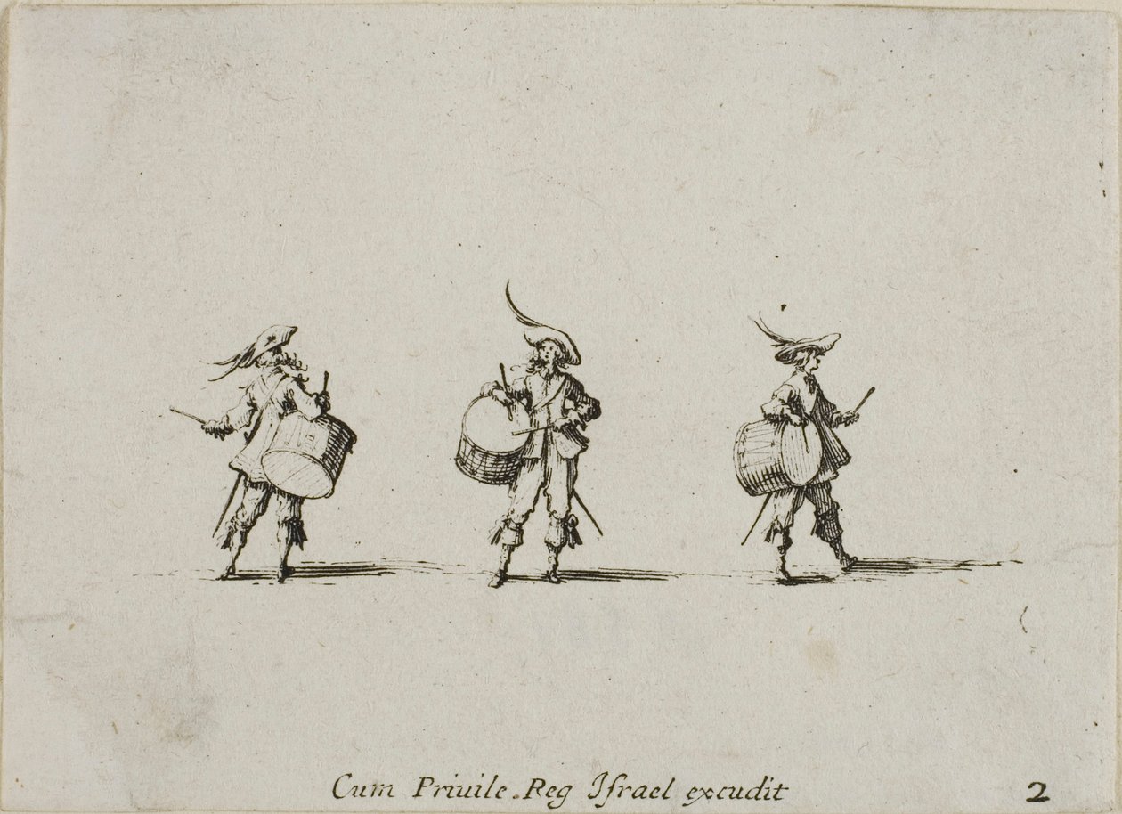 Fúró dobokkal, második lemez a Katonai gyakorlatokból alkotó: Jacques Callot
