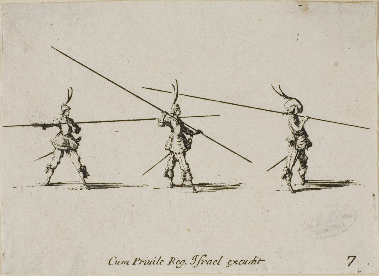 Fúró a Muskétával, hetedik lemez a Katonai gyakorlatokból alkotó: Jacques Callot