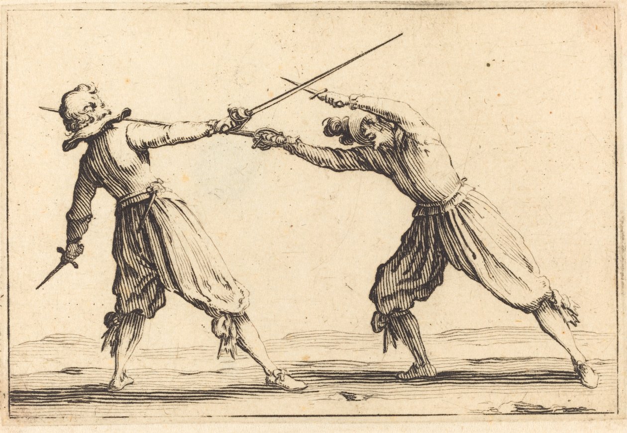 Párbaj kardokkal és tőrökkel alkotó: Jacques Callot