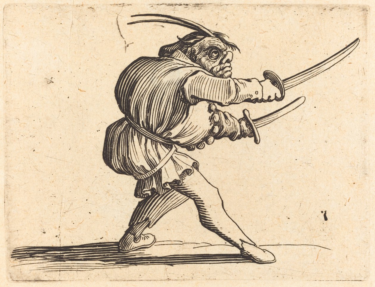 Párbajozó két szablyával alkotó: Jacques Callot