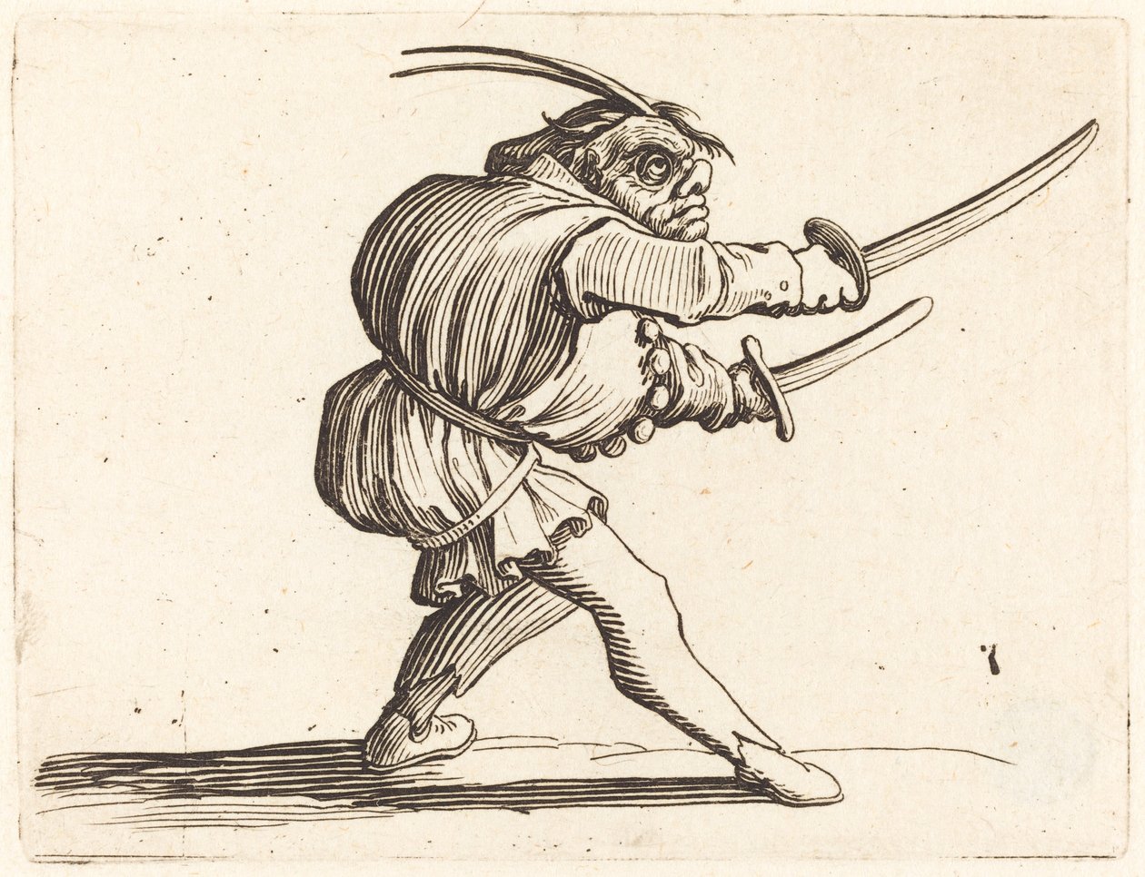 Párbajozó két szablyával alkotó: Jacques Callot