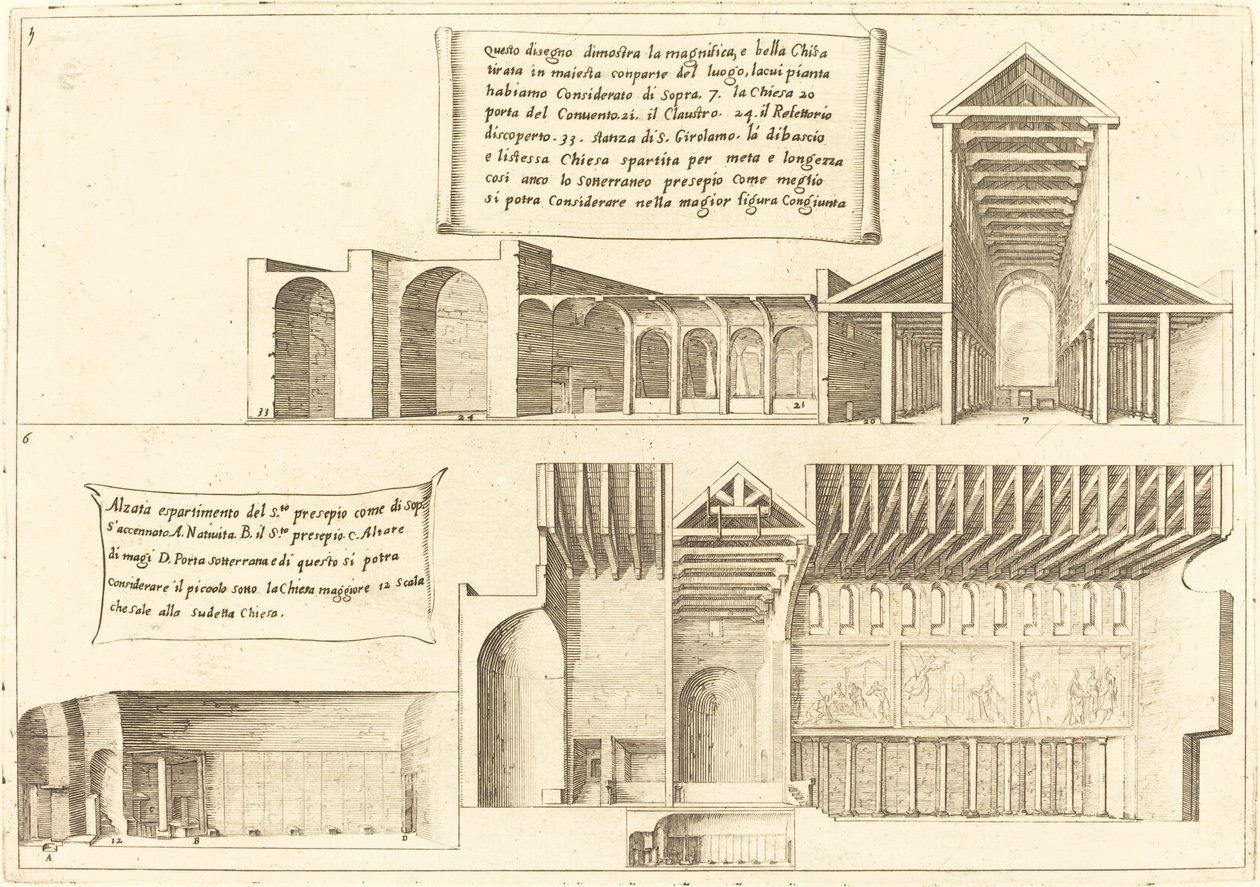 Templomok felemelése, beleértve a Szent Jászlót is, 1619. alkotó: Jacques Callot