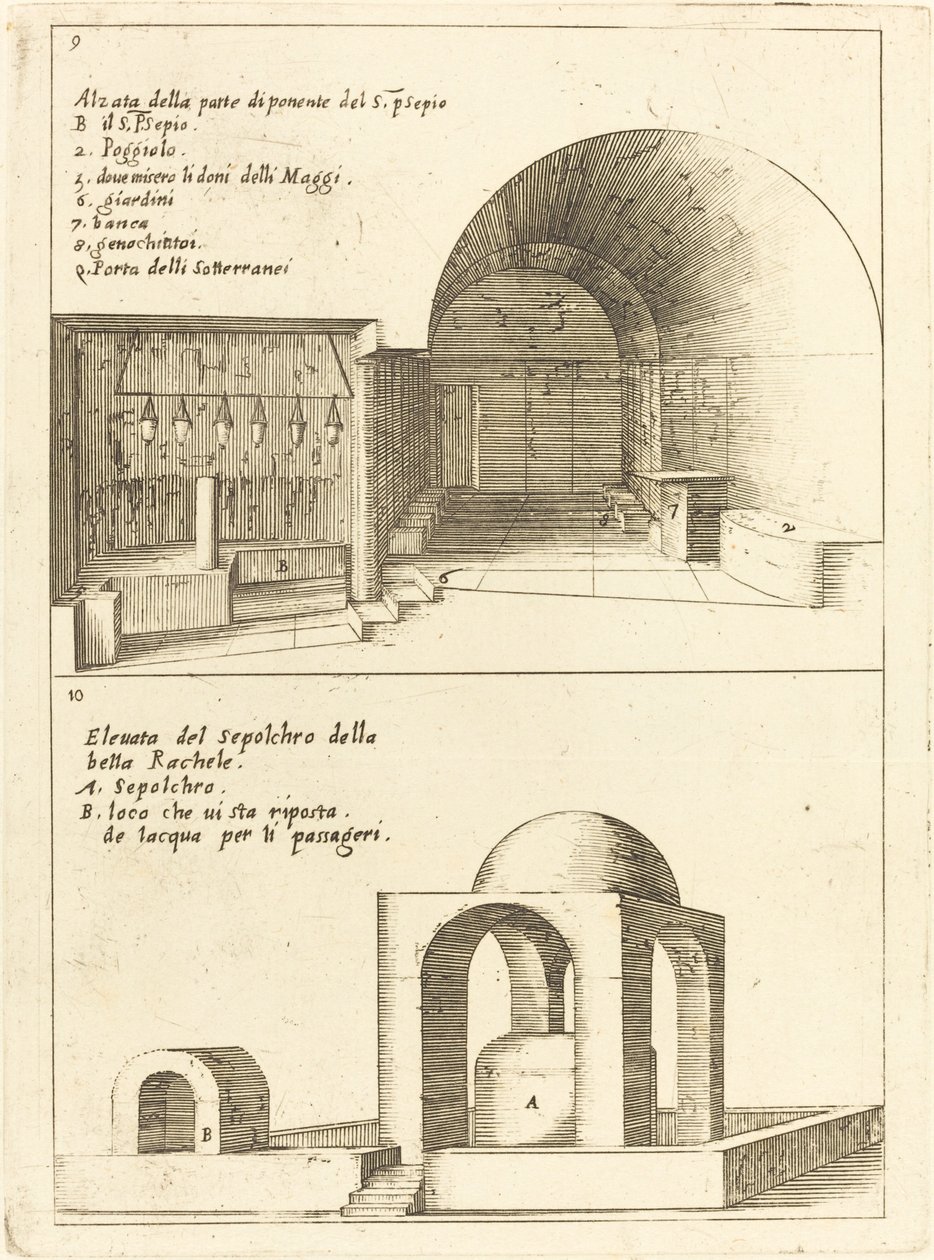 A Szent Jászló magaslatai és Ráhel sírja alkotó: Jacques Callot
