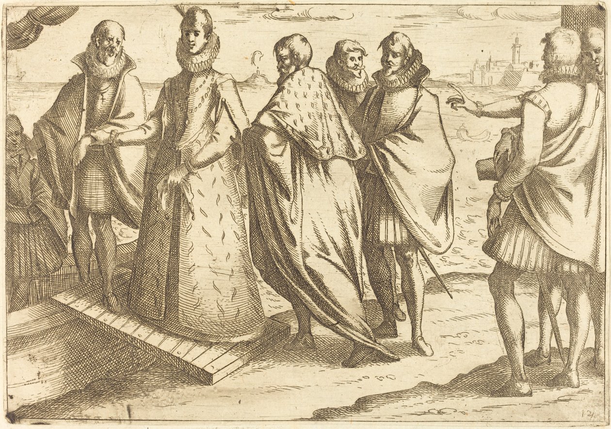Beszállás Genovában alkotó: Jacques Callot