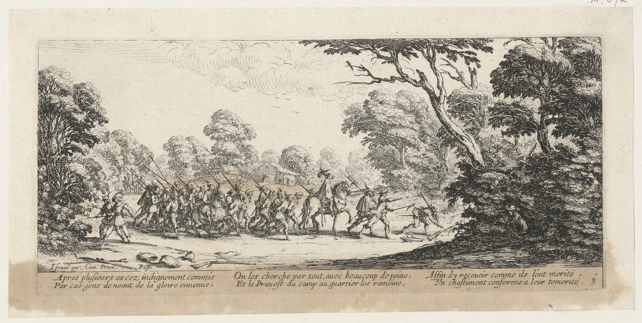 A bűnözők leleplezése, a „A háború borzalmai” című sorozat 9. része alkotó: Jacques Callot