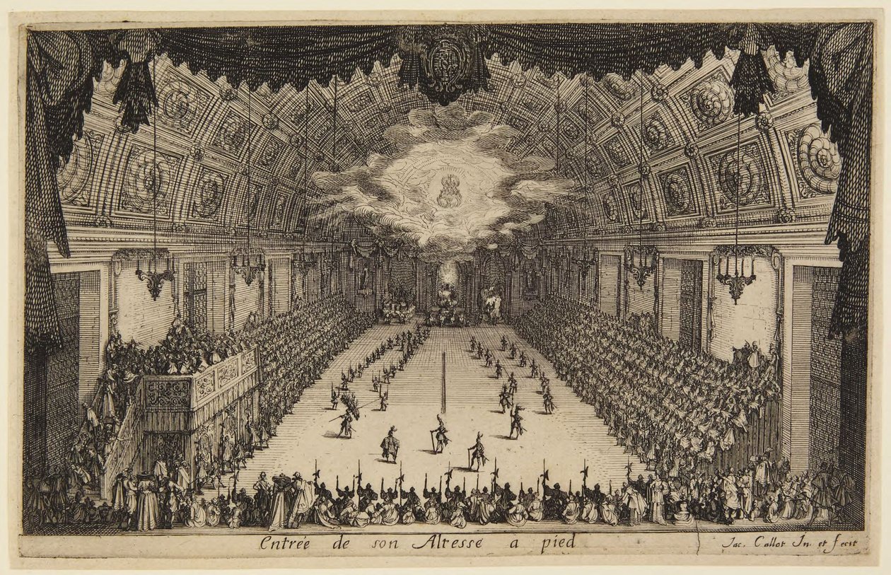 Belépés gyalog, „A küzdelem a sorompónál” sorozatból alkotó: Jacques Callot