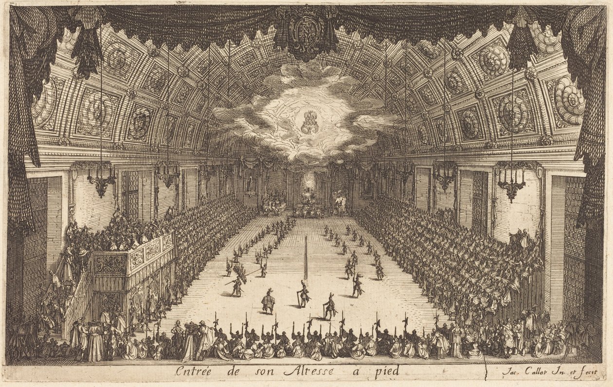 Őfelsége bevonulása gyalog alkotó: Jacques Callot