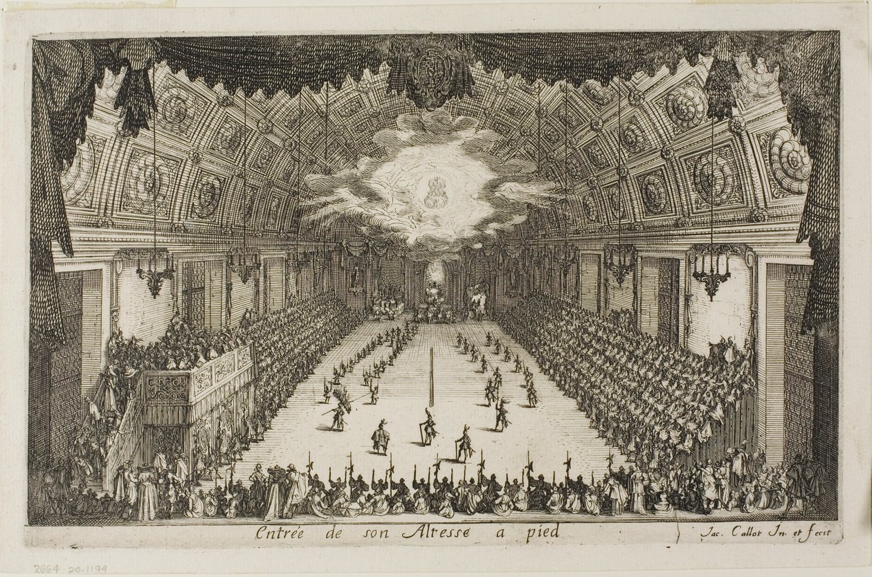 Őfelsége gyalogosan, a Harc a sorompónál című filmből alkotó: Jacques Callot