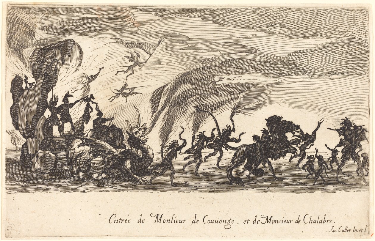 M. de Couvonge és M. de Chalabre bejegyzése alkotó: Jacques Callot