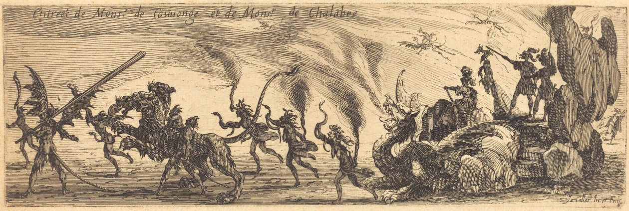 M. de Couvonge és M. de Chalabre bejegyzése [kiegészítő tábla] alkotó: Jacques Callot