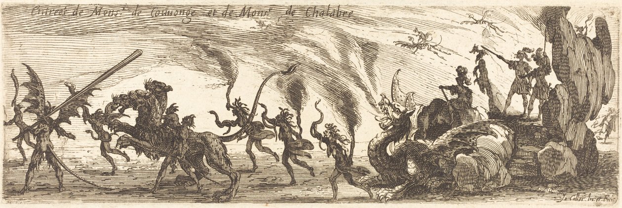 M. de Couvonge és M. de Chalabre bejegyzése [kiegészítő tábla] alkotó: Jacques Callot