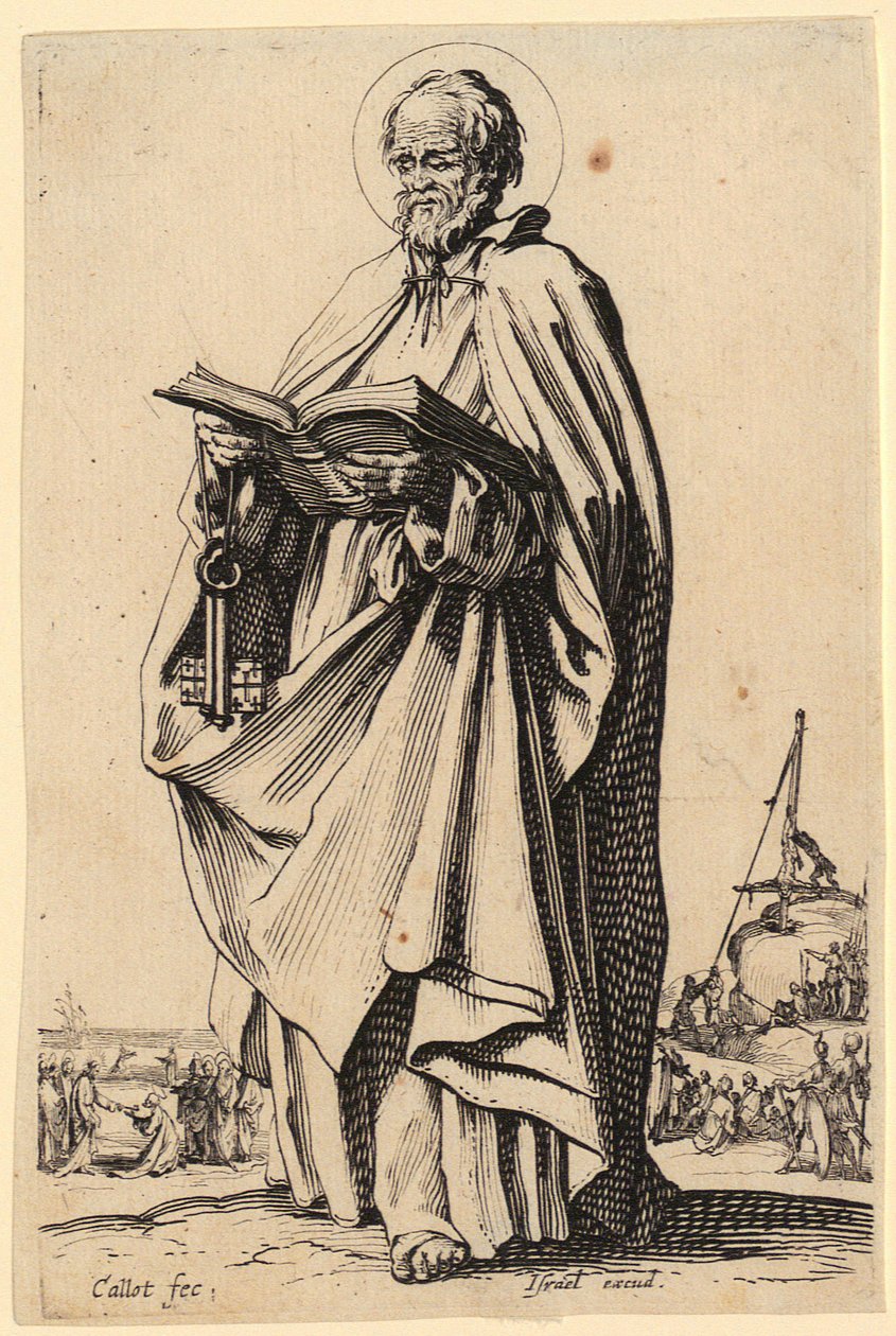 Megváltó, a „Jézus, a tizenkét apostol és Mária” című sorozat 2. lapja alkotó: Jacques Callot