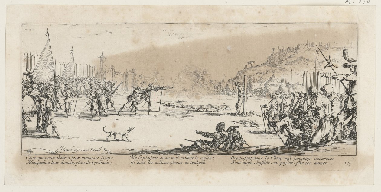 Lelőés, a „A háború borzalmai” című sorozat 12. része alkotó: Jacques Callot