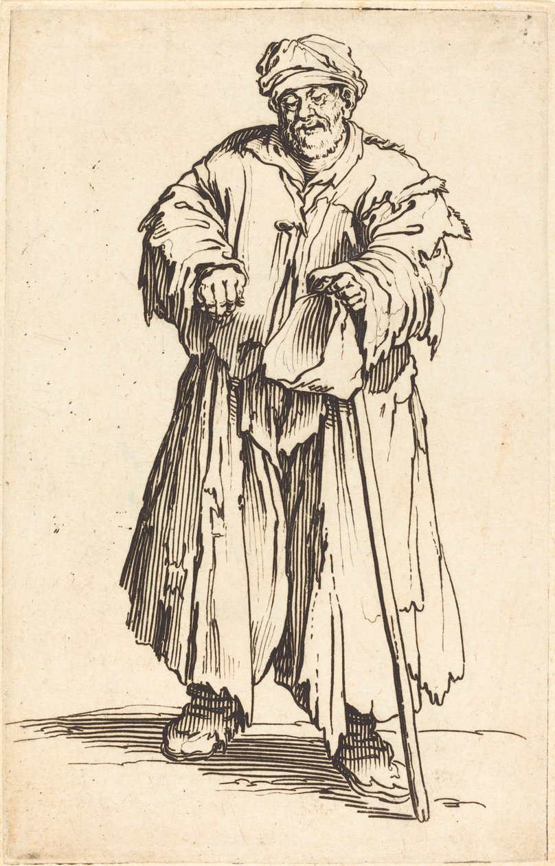 Kövér koldus lesütött szemmel alkotó: Jacques Callot