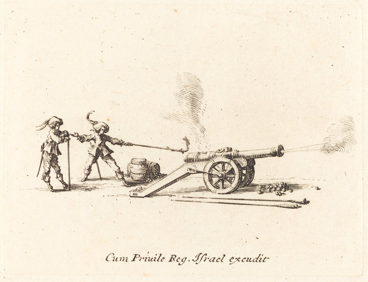 Az ágyú elsütése alkotó: Jacques Callot