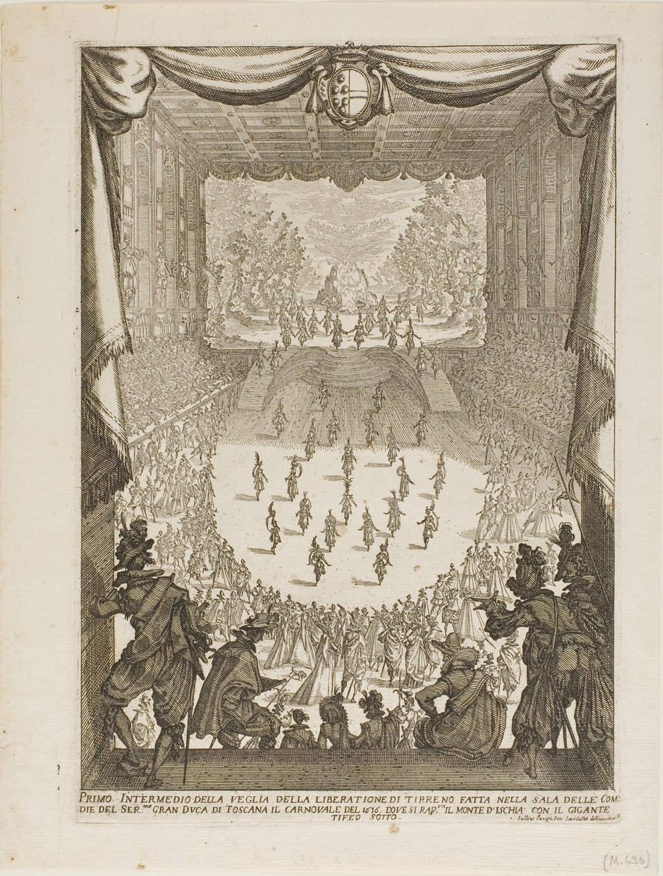 A „Tyrannus és az Aréna felszabadítása” Veglia első intermezzója alkotó: Jacques Callot