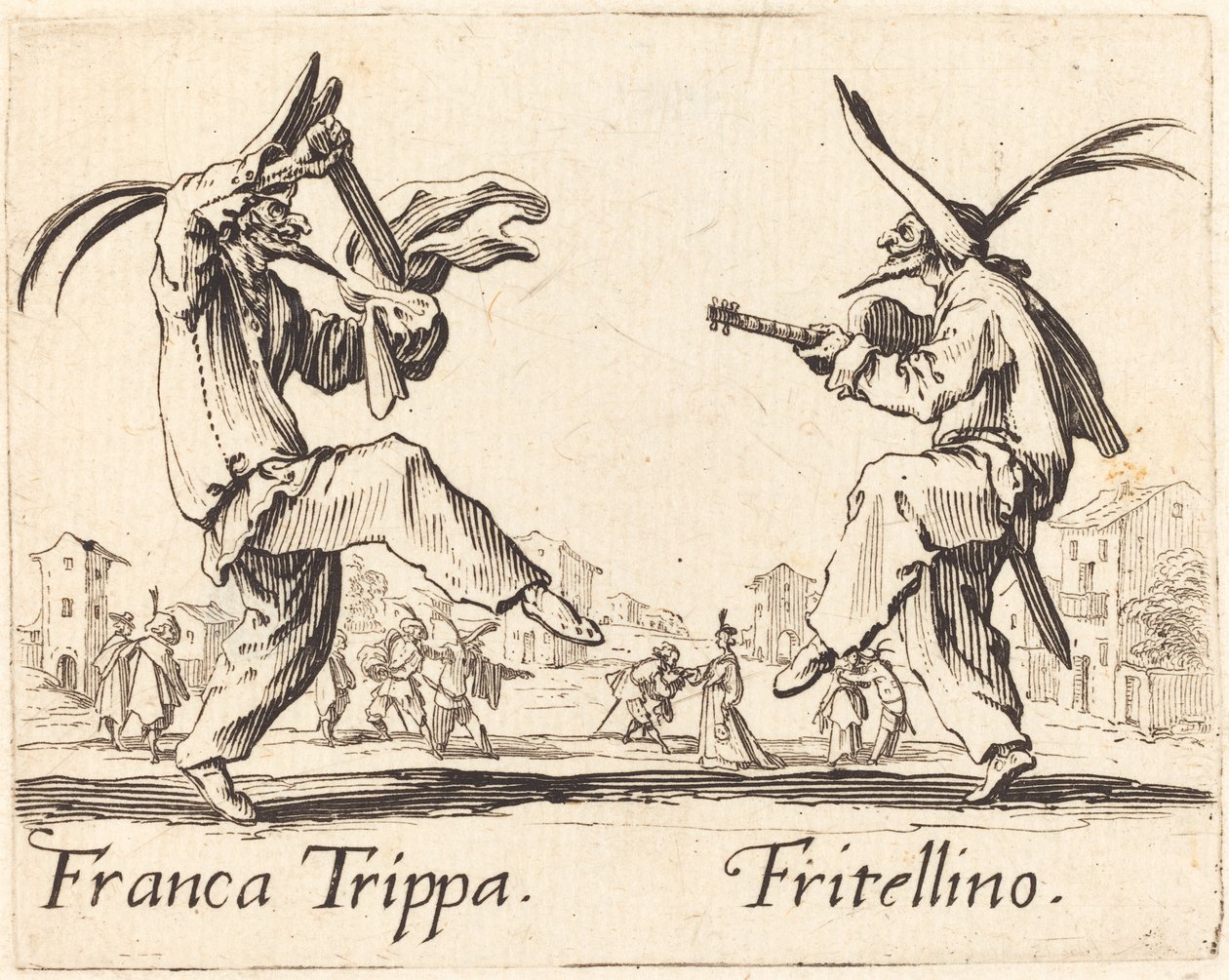 Franca Trippa és Fritellino alkotó: Jacques Callot